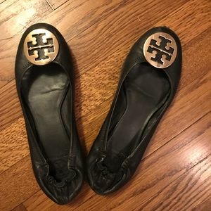 Tory Burch Black Flats
